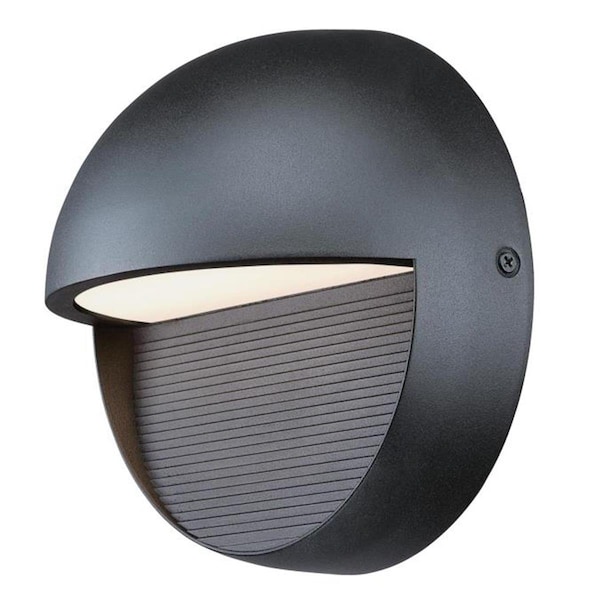 Lighting Business 12W Winslett Dimmable LED Wall Fixture w/Textured Black Finish & Frosted Glass, Dark Sky Friendly LI2690196 - main
